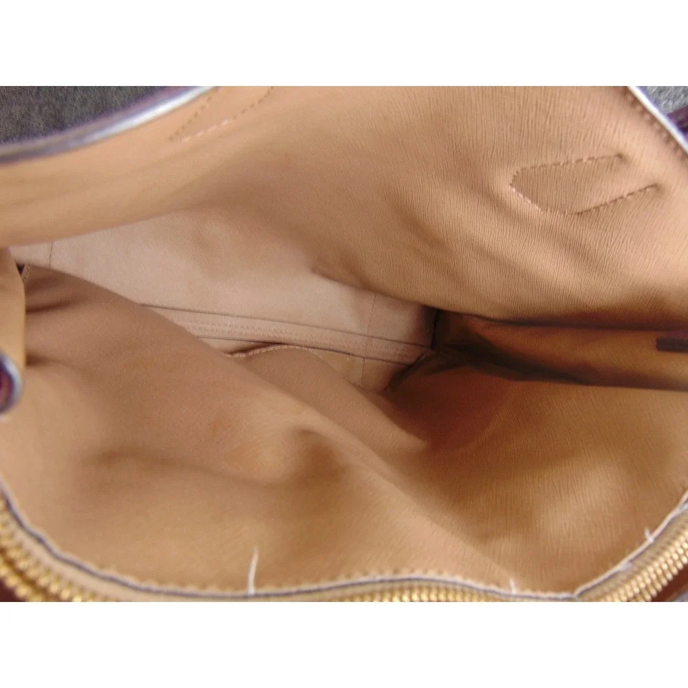 Michael‎ Kors Mercer Purple Pebbled Leather Large Tote Handbag Satchel FLAW